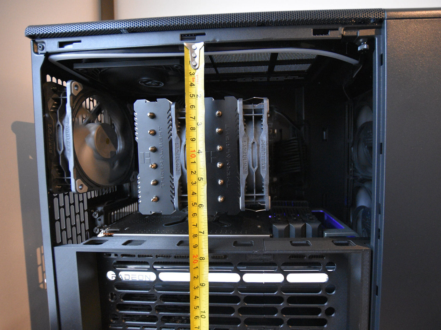 120mm Slim 3D Printed Fractal North Fan Side Bracket Replica - Designed for Large CPU Air Coolers
