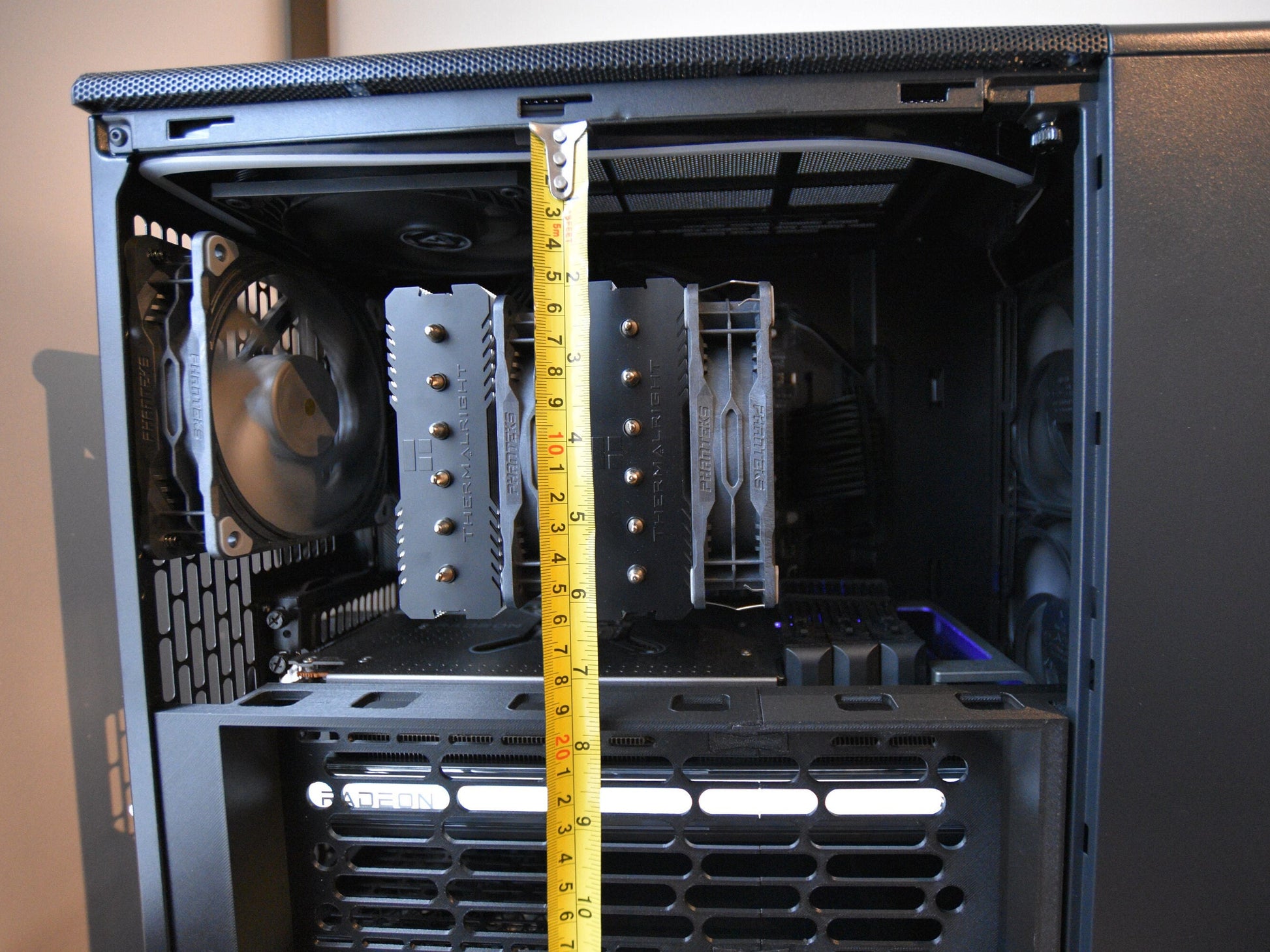 120mm Slim 3D Printed Fractal North Fan Side Bracket Replica - Designed for Large CPU Air Coolers
