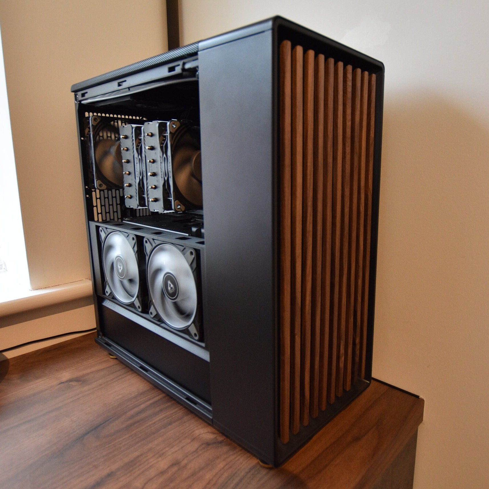120mm Slim 3D Printed Fractal North Fan Side Bracket Replica - Designed for Large CPU Air Coolers