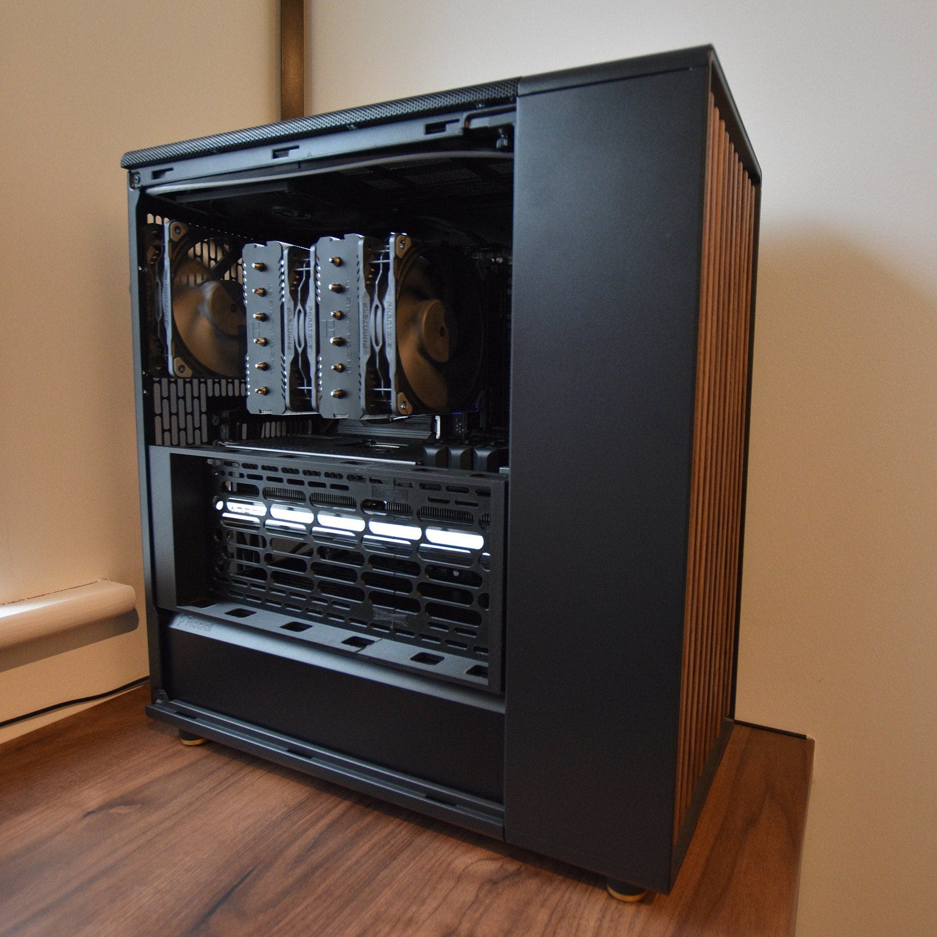 120mm Slim 3D Printed Fractal North Fan Side Bracket Replica - Designed for Large CPU Air Coolers